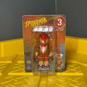Bearbrick Spiderman Iron Spider #3 100% HAPPY KUJI MOC MEDICOM MARVEL LOTTERY